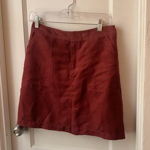 Banana Republic vegan suede mini skirt - size 4 - brick red